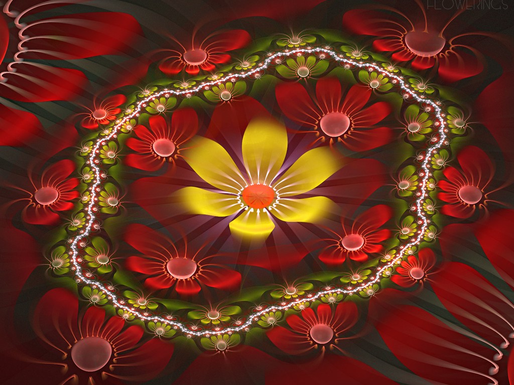 3D Dream flower wallpaper Abstract #15 - 1024x768