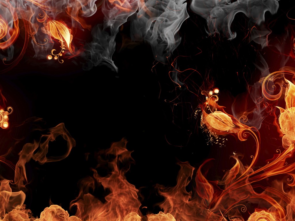 Fuegos artificiales tema Wallpaper de la creatividad #11 - 1024x768