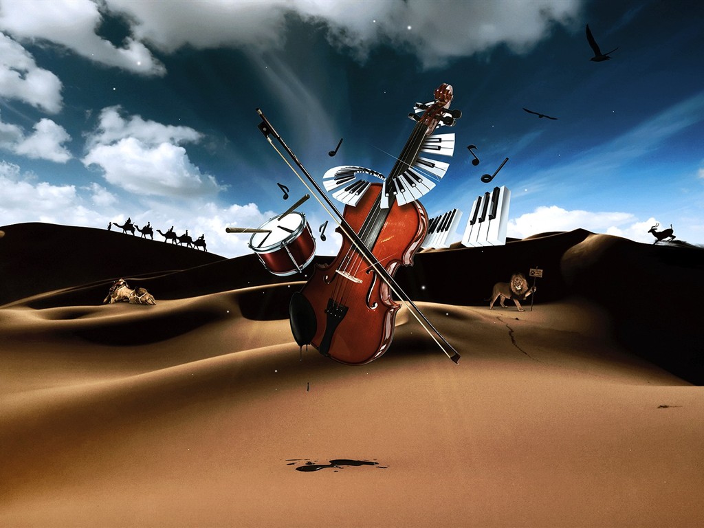 Creative synthesis of the visual wallpaper #8 - 1024x768