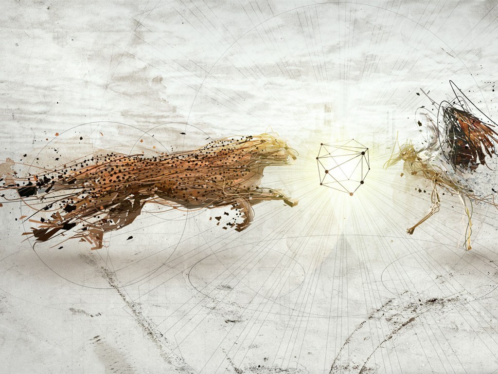 Creative synthesis of the visual wallpaper #14 - 1024x768