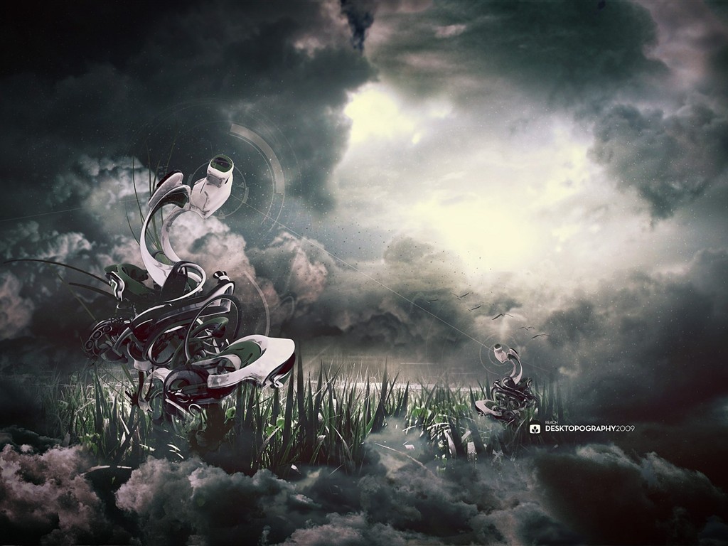 Creative synthesis of the visual wallpaper #29 - 1024x768