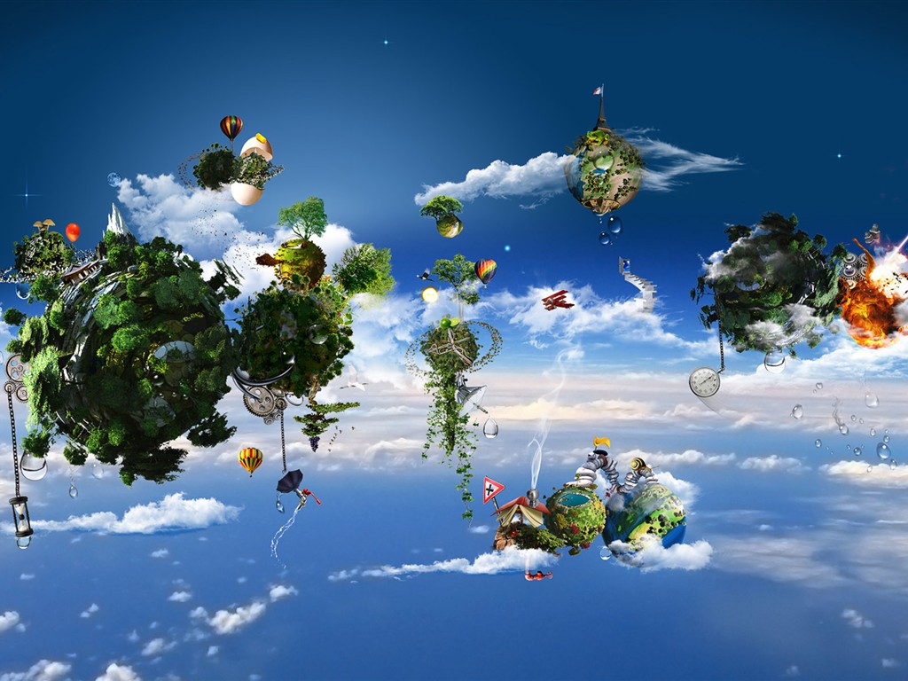 Creative synthesis of the visual wallpaper #39 - 1024x768