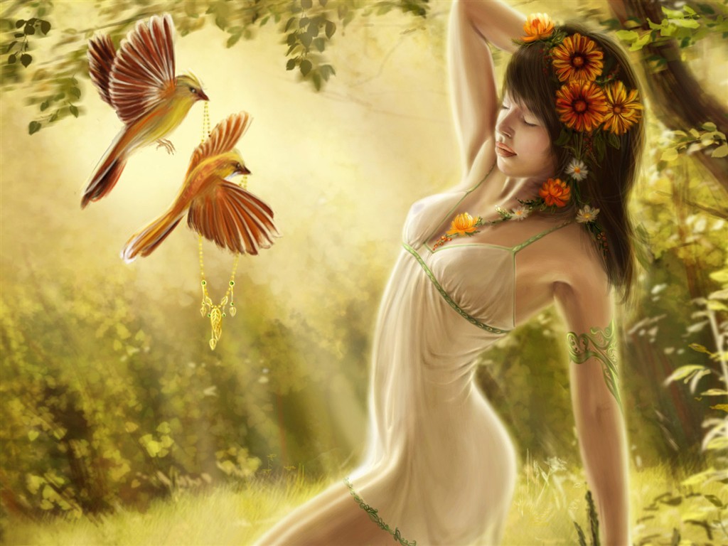 CG wallpapers beautiful illustrator (1) #24 - 1024x768