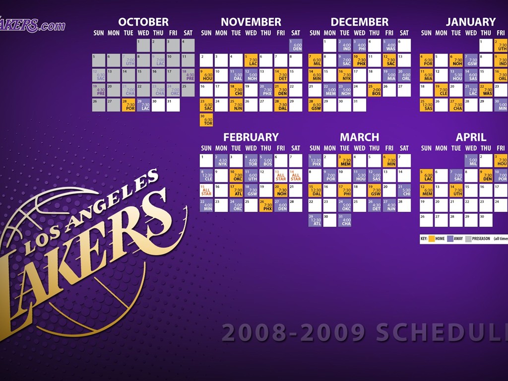 Los Angeles Lakers Offizielle Wallpaper #1 - 1024x768