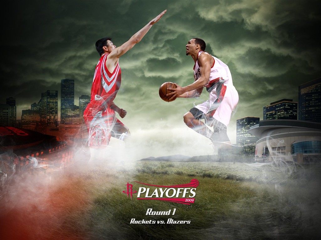 NBA Houston Rockets 2009 Playoff-Tapete #1 - 1024x768