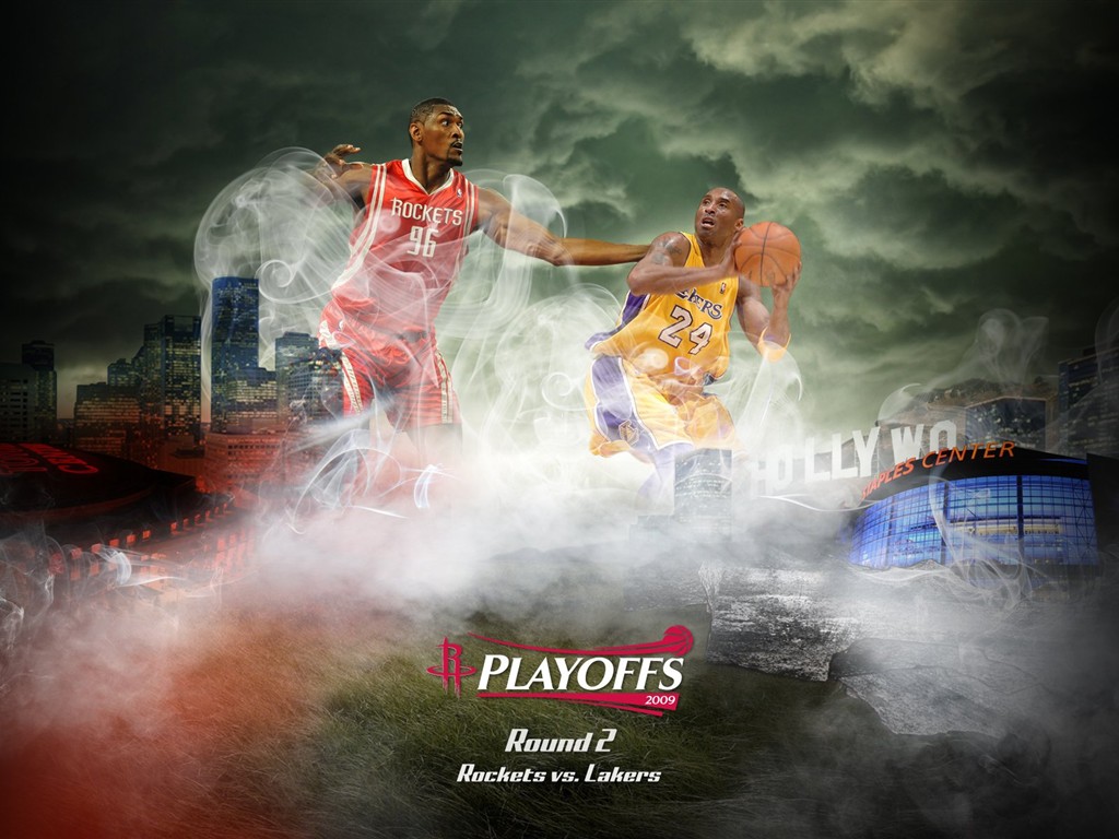 NBA Houston Rockets 2009 Playoff-Tapete #2 - 1024x768