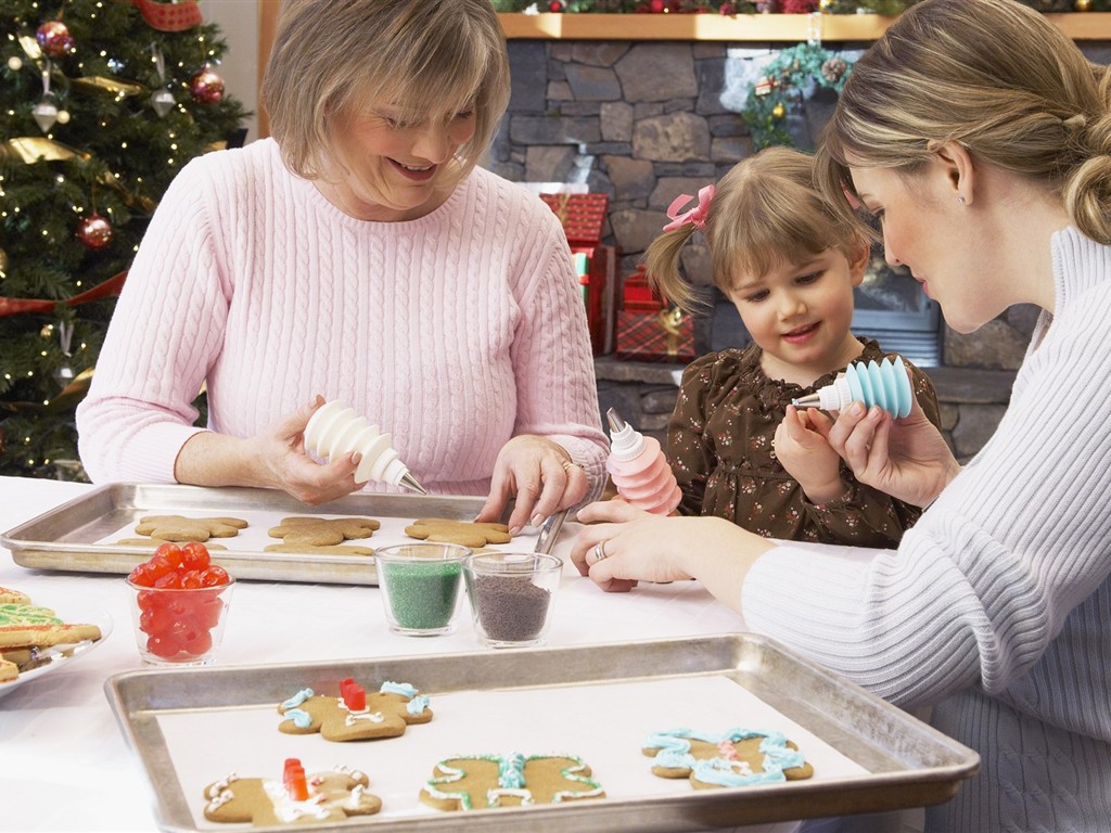 La gente celebra la Navidad Fondos de Inicio #27 - 1024x768