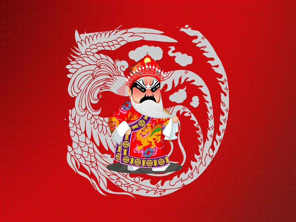 Q verze operních postav roztomilé wallpaper #12 - 1024x768