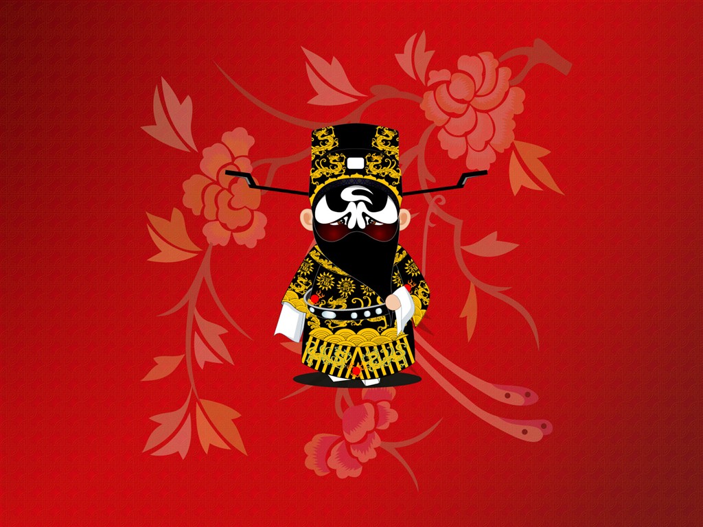 Q verze operních postav roztomilé wallpaper #26 - 1024x768