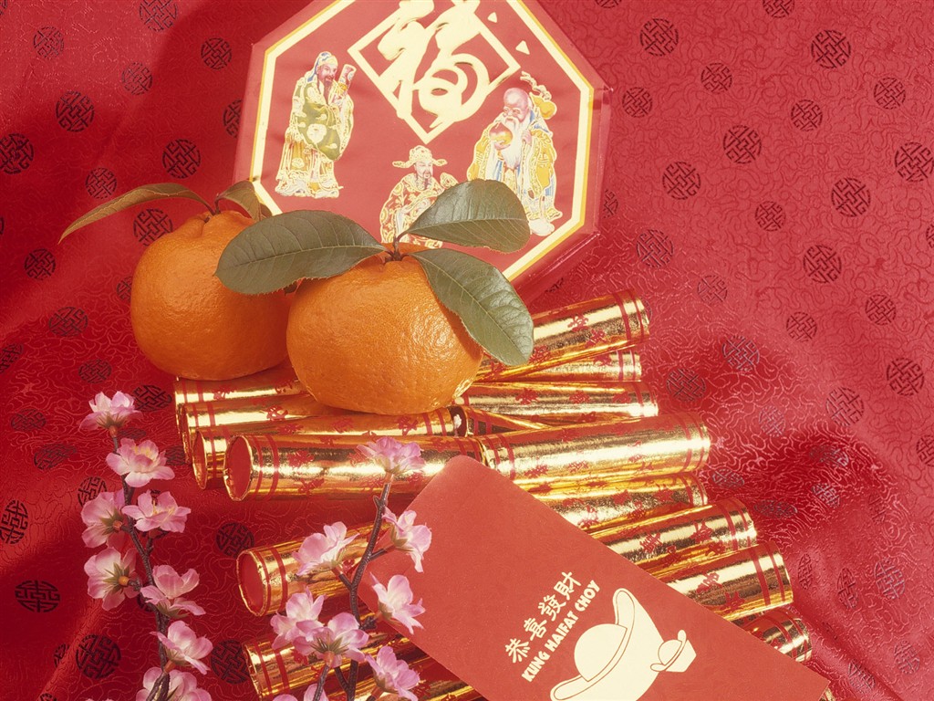 中國風之紅色喜慶壁紙 #19 - 1024x768