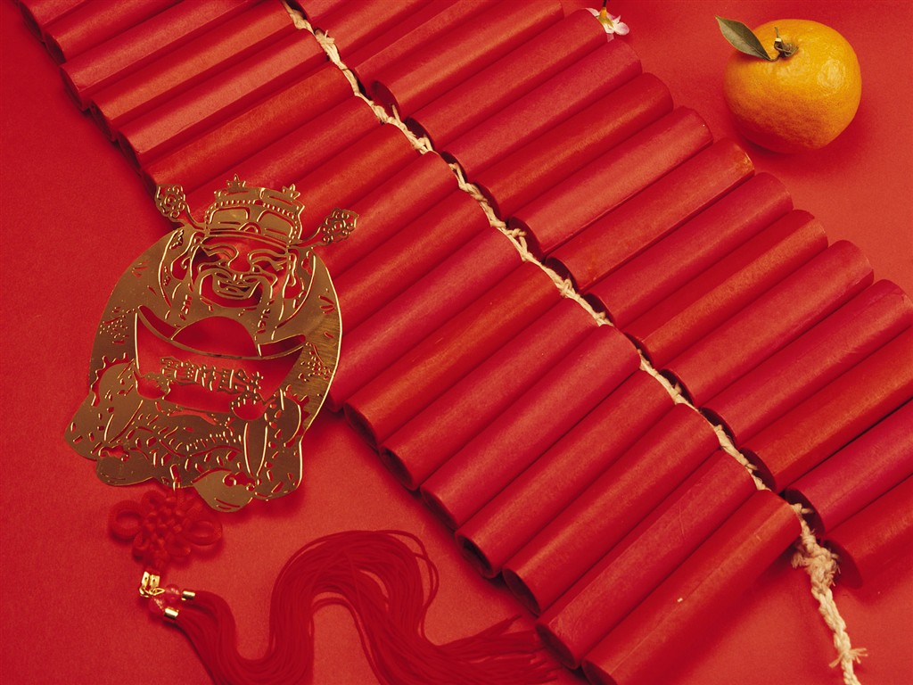 Čína Vítr slavnostní červená tapeta #42 - 1024x768