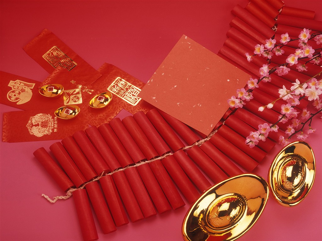 중국 바람 축제 붉은 벽지 #54 - 1024x768