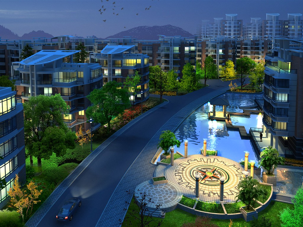 Effect of HD landscape architecture wallpapers #40 - 1024x768