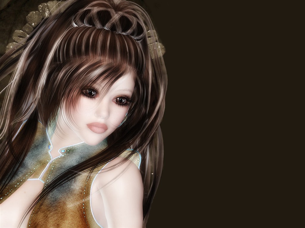 寬屏三D女性壁紙 #10 - 1024x768