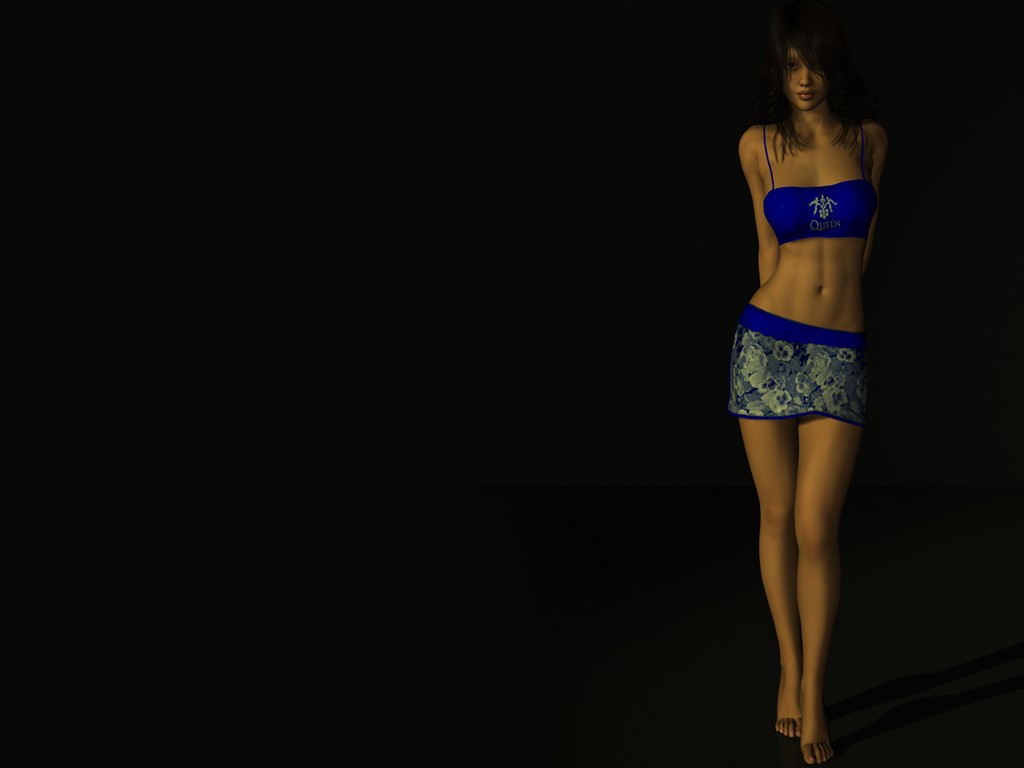 Widescreen 3D Femme Fond d'écran #14 - 1024x768