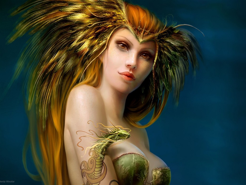奇幻女性CG插畫壁紙 #11 - 1024x768