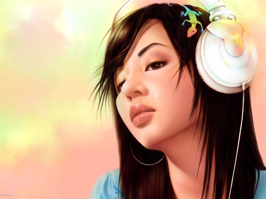 CG Illustration Fantasy Wallpaper Frauen #15 - 1024x768