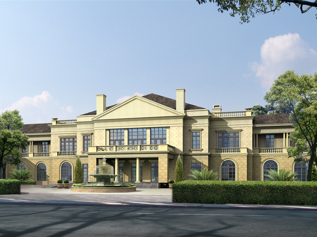 高清園林建築效果壁紙 #18 - 1024x768