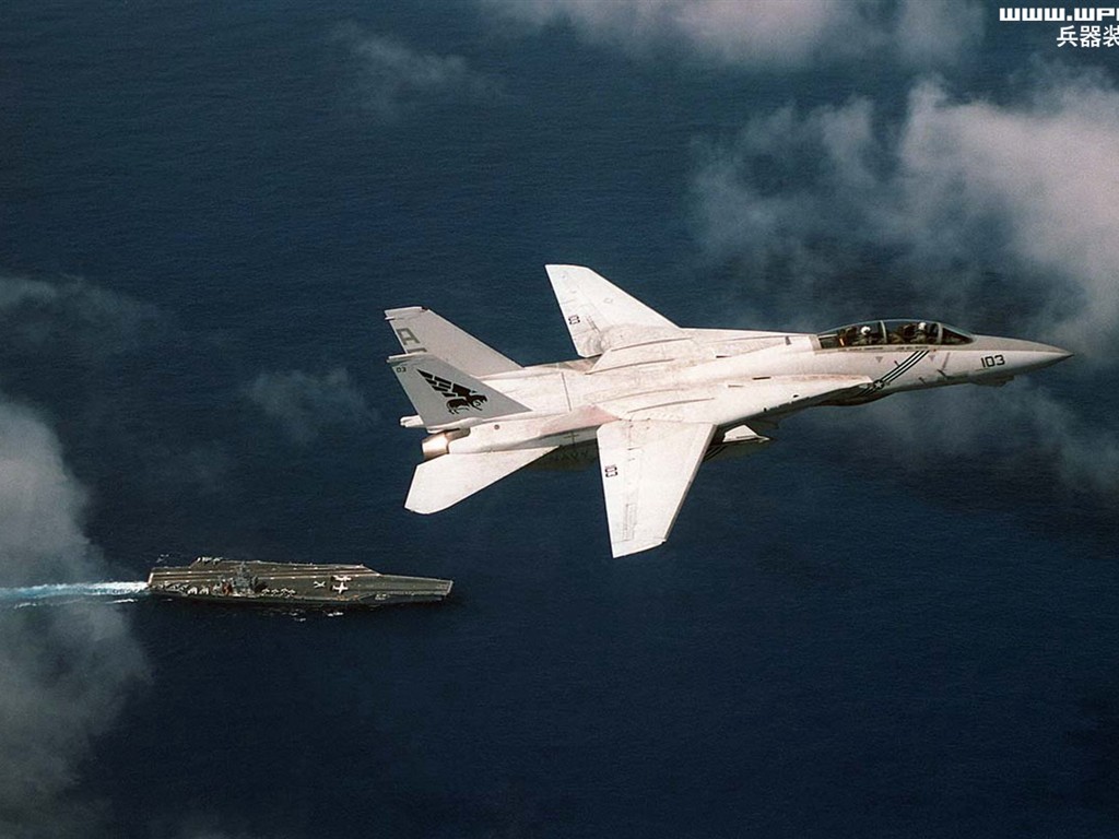 U. S. Navy F14 Tomcat bojovník #22 - 1024x768