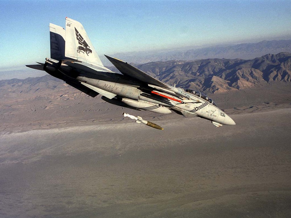 U. S. Navy F14 Tomcat bojovník #36 - 1024x768
