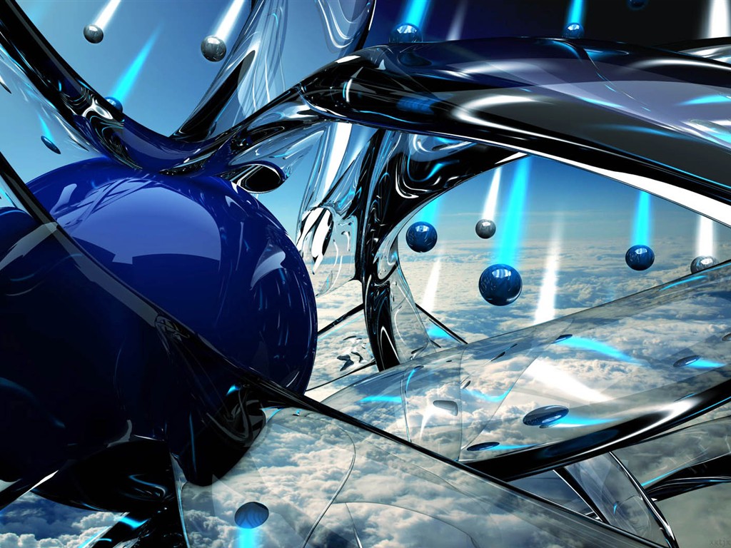 3D design wallpaper (3) #2 - 1024x768