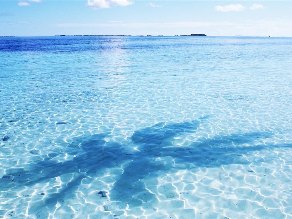 Malediven Wasser und blauer Himmel #19 - 1024x768