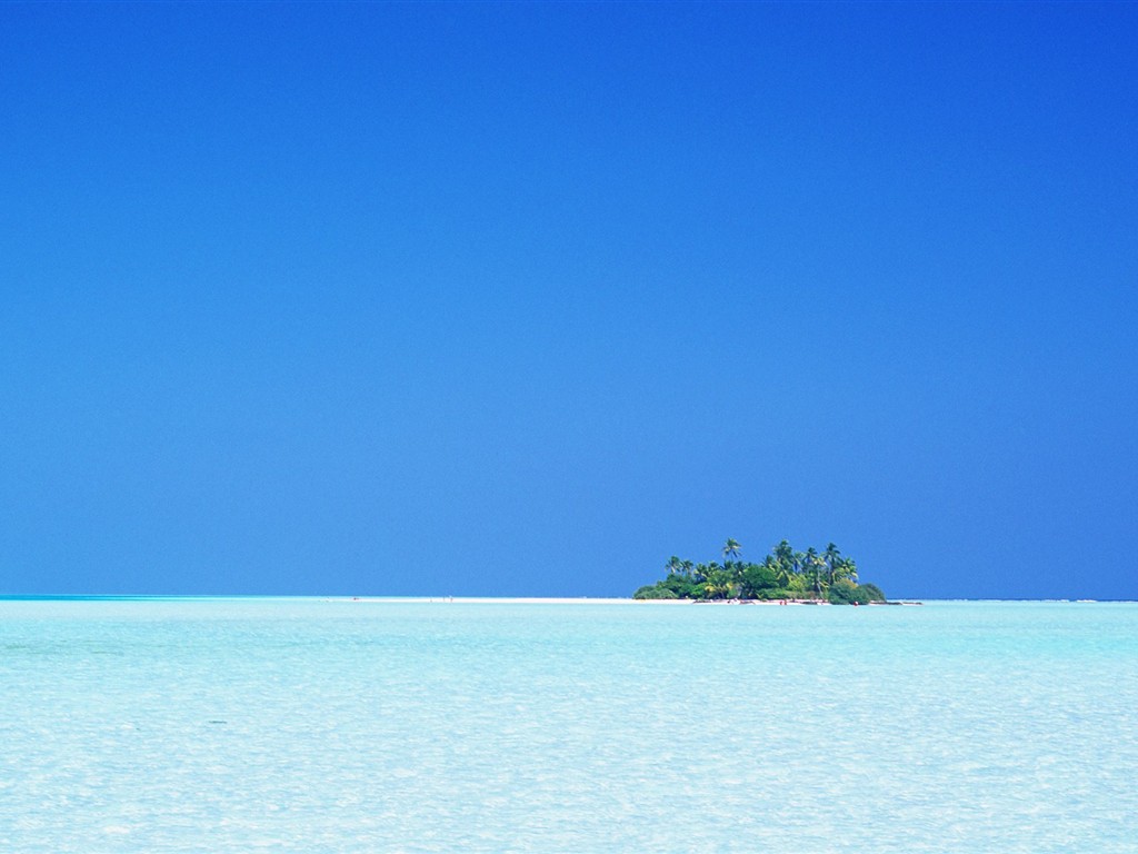 Malediven Wasser und blauer Himmel #21 - 1024x768