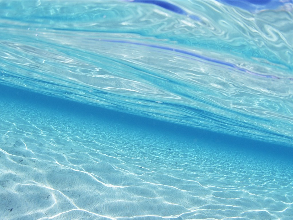 몰디브 물과 푸른 하늘 #30 - 1024x768