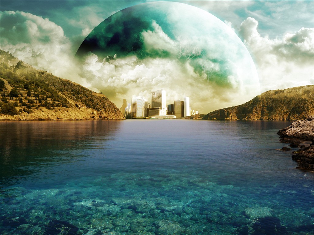 Non-mainstream black theme wallpaper #16 - 1024x768