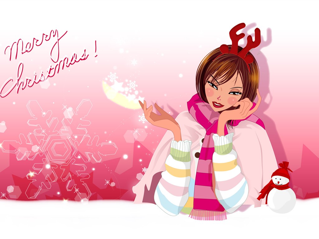 Christmas Wallpaper illustration MM #2 - 1024x768