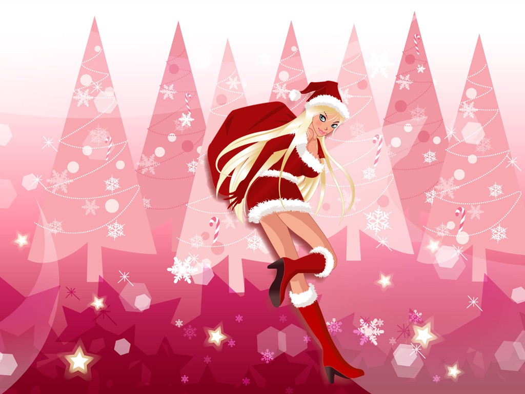 Christmas Wallpaper illustration MM #7 - 1024x768