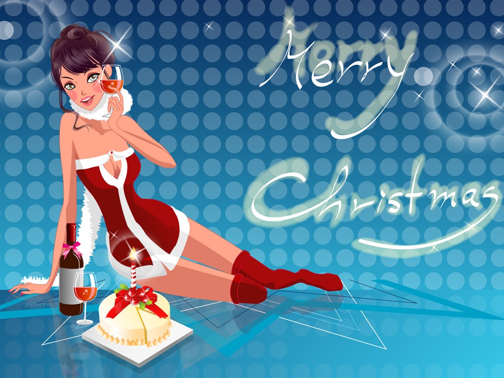 Christmas Wallpaper illustration MM #10 - 1024x768