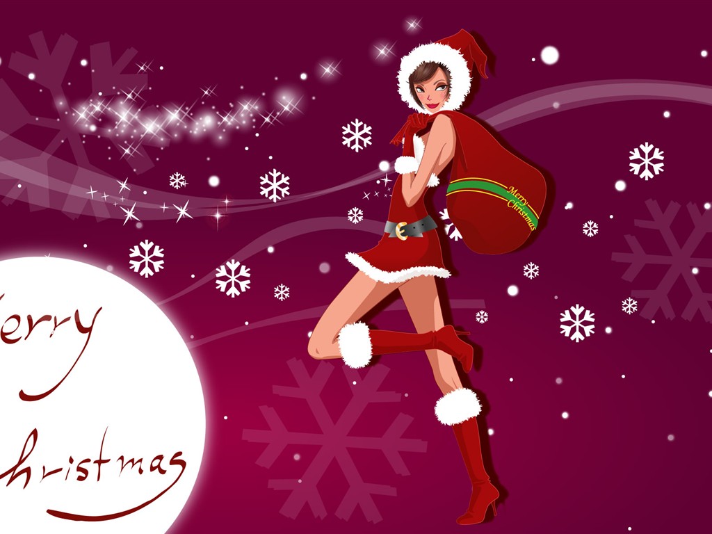 Christmas Wallpaper illustration MM #11 - 1024x768