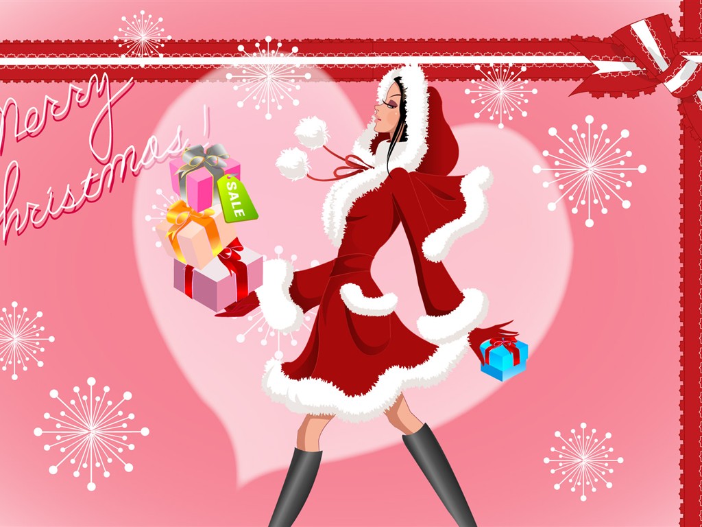 Christmas Wallpaper illustration MM #15 - 1024x768