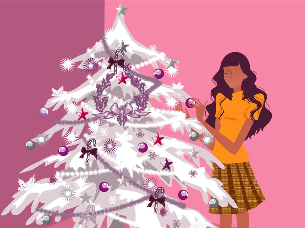 Christmas Wallpaper illustration MM #18 - 1024x768