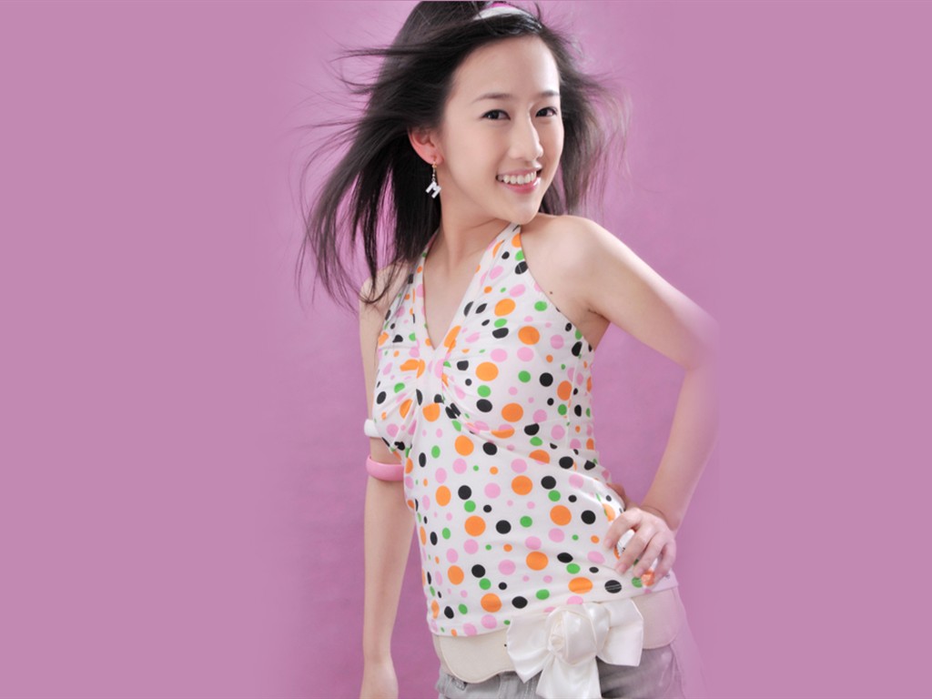 Liu Mei-containing wallpaper Happy Girl #2 - 1024x768