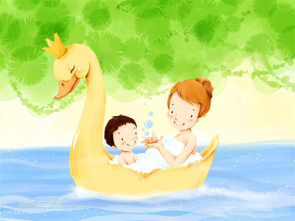 Mother's Day theme of South Korean illustrator wallpaper #9 - 1024x768