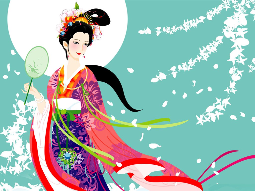 嫦娥奔月中秋節精美壁紙 #13 - 1024x768