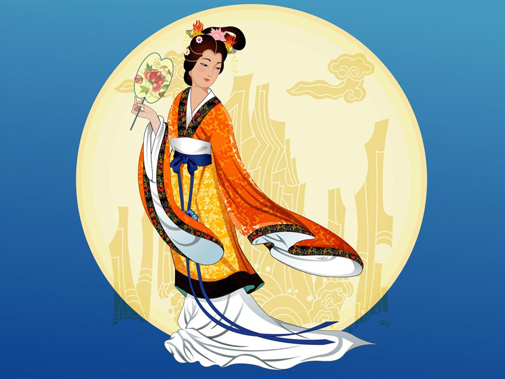 嫦娥奔月中秋節精美壁紙 #20 - 1024x768