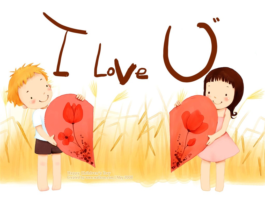 Lovely Children's Day wallpaper illustrator #3 - 1024x768