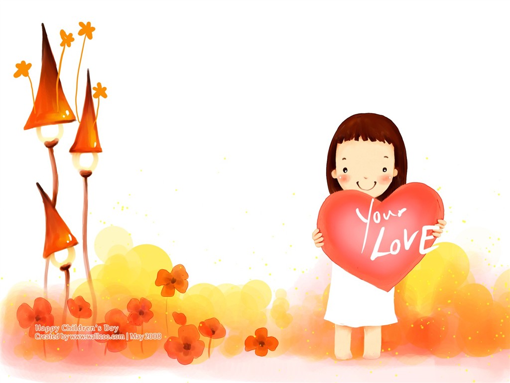 Lovely Children's Day wallpaper illustrator #11 - 1024x768