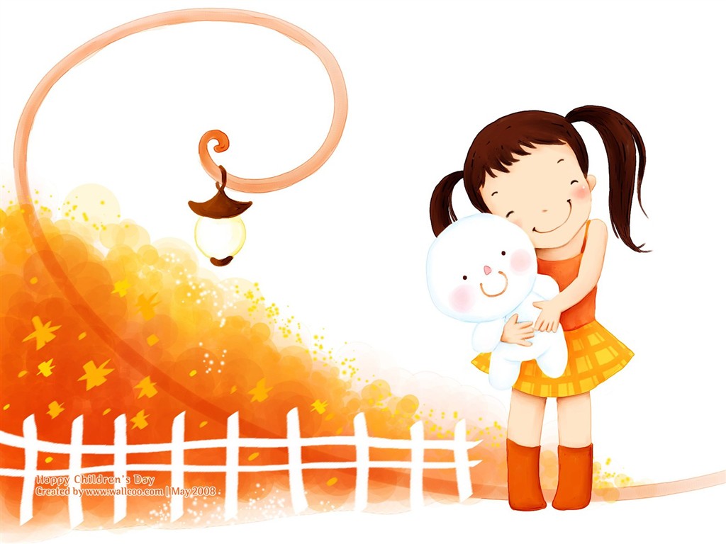 Lovely Children's Day Wallpaper Illustrator #15 - 1024x768