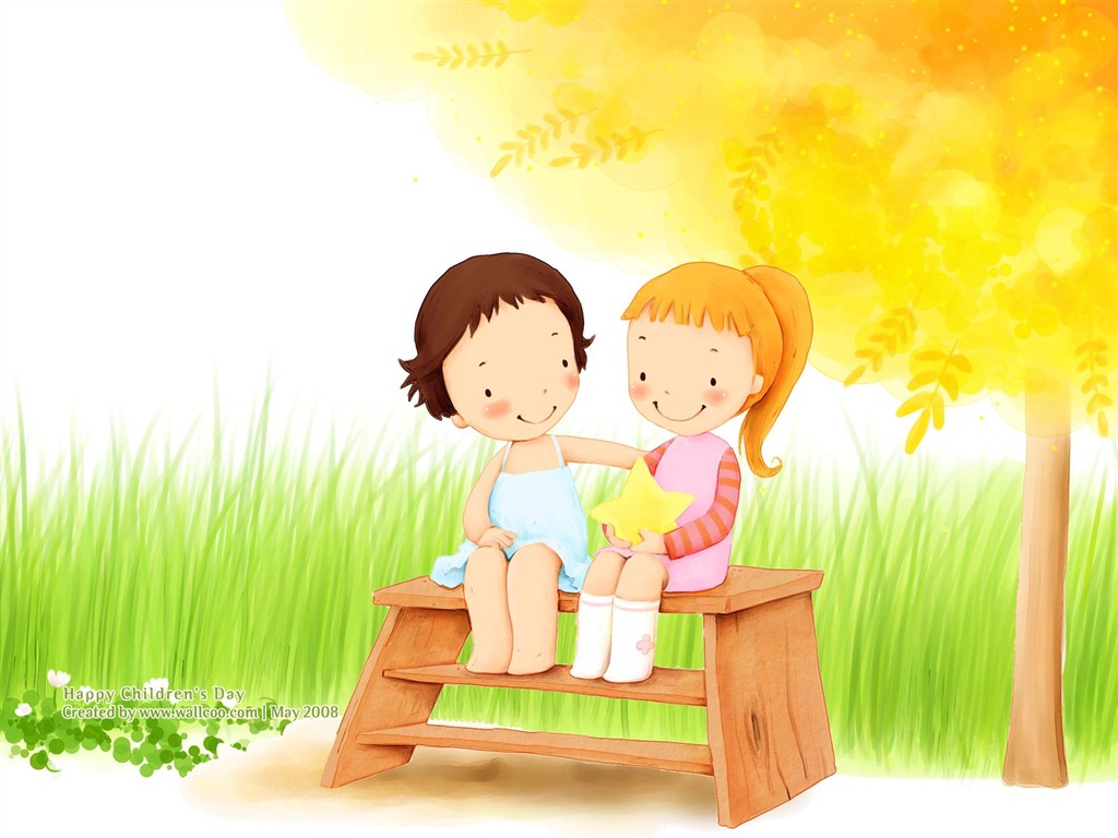 Lovely Children's Day wallpaper illustrator #16 - 1024x768