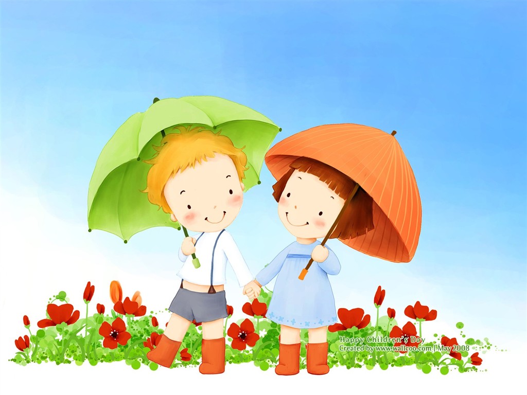 Lovely Children's Day wallpaper illustrator #17 - 1024x768
