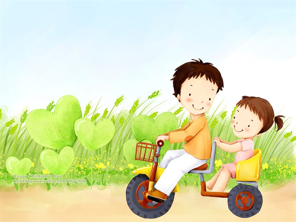 Lovely Children's Day wallpaper illustrator #26 - 1024x768