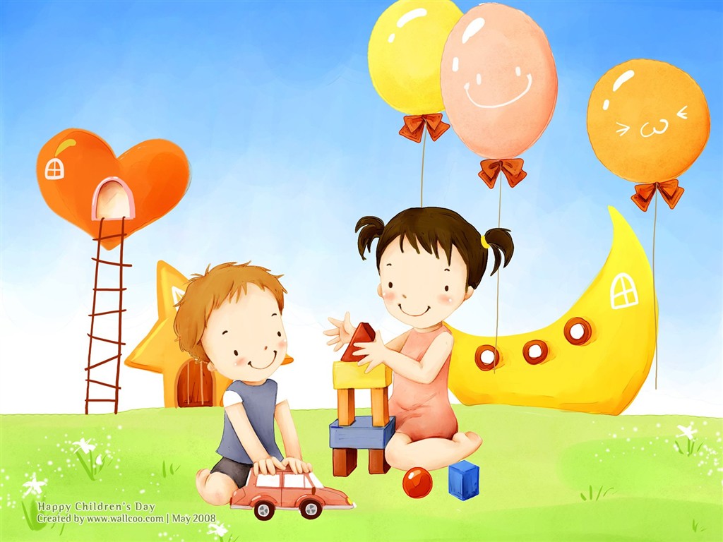 Lovely Children's Day wallpaper illustrator #27 - 1024x768