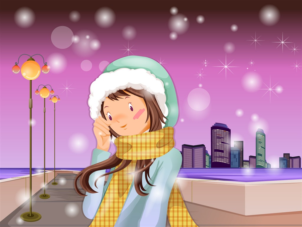 Christmas Winter Wallpaper chapter of Vector #13 - 1024x768