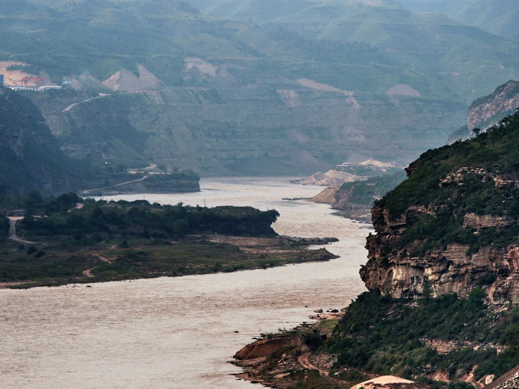 Écoulement continu du fleuve Jaune - Cascade de Hukou Notes de Voyage (Minghu œuvres Metasequoia) #15 - 1024x768