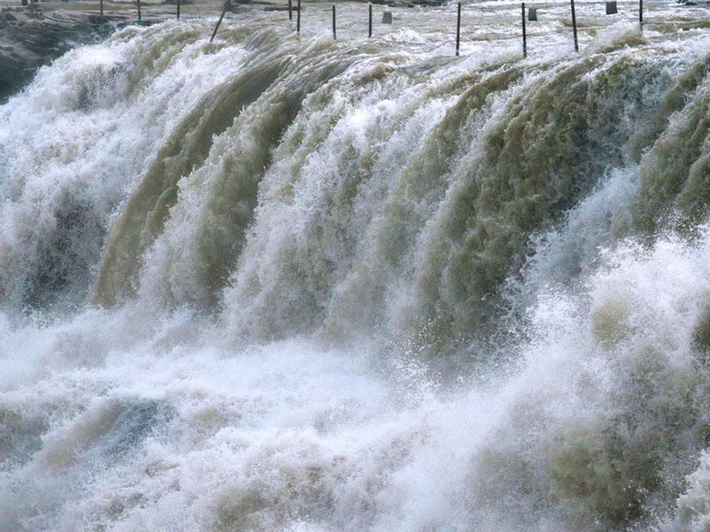 Écoulement continu du fleuve Jaune - Cascade de Hukou Notes de Voyage (Minghu œuvres Metasequoia) #2 - 1024x768