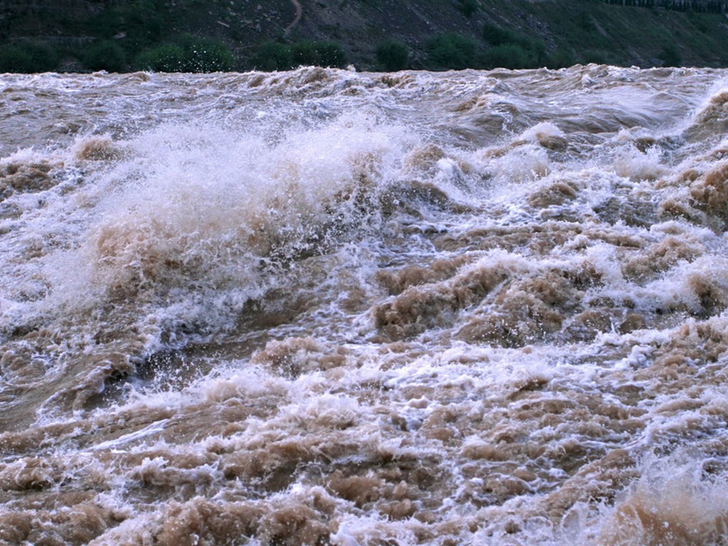 Kontinuierlich fließenden Yellow River - Hukou Waterfall Travel Notes (Minghu Metasequoia Werke) #3 - 1024x768